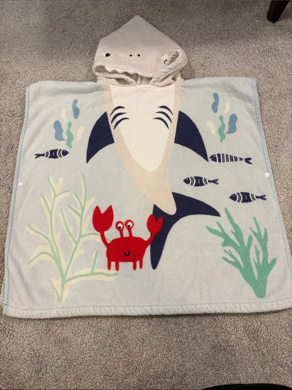Huntington Home toddler shark hooded Towel